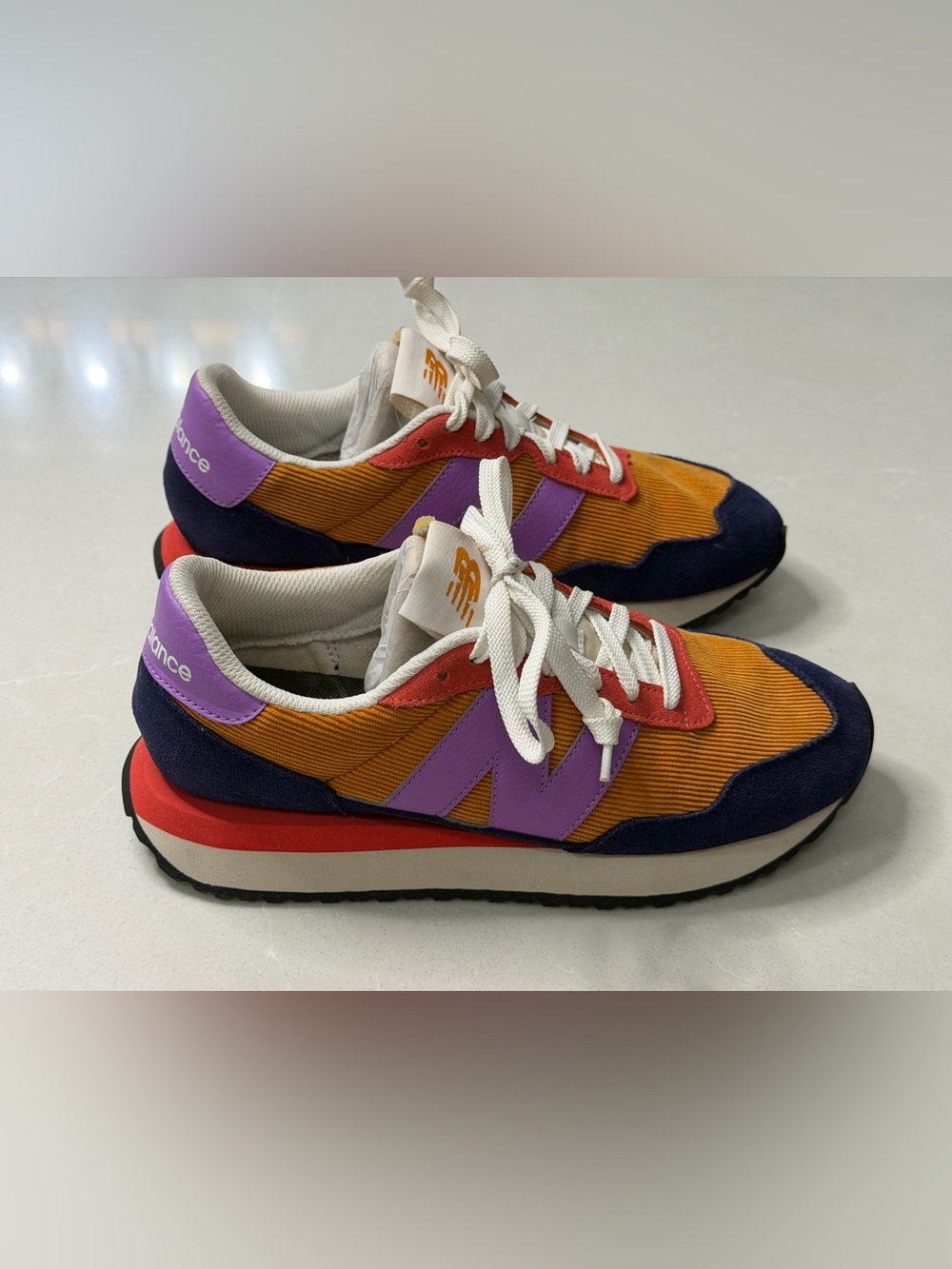 New Balance 237 Night Tide Heliotrope Corduroy Sneakers Size 8